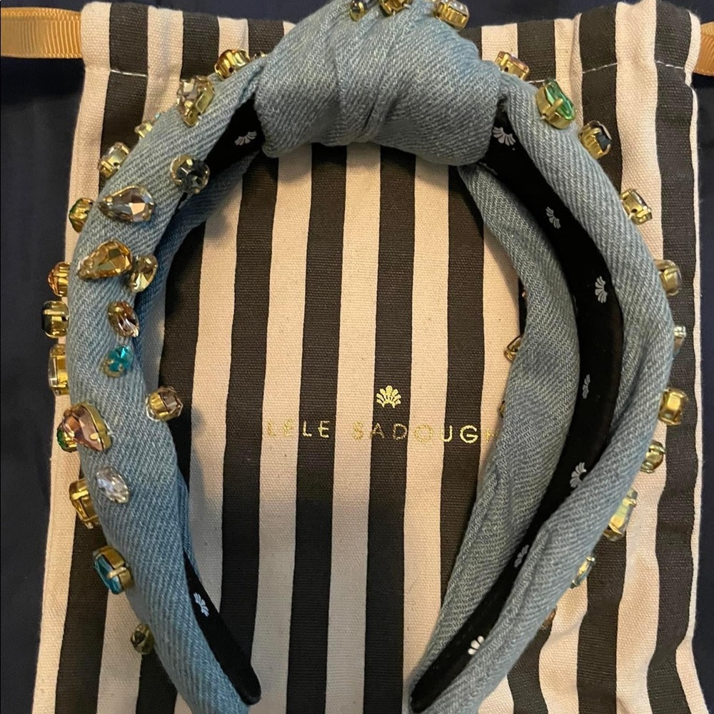 Lele Sadoughi hard to find Denim Candy